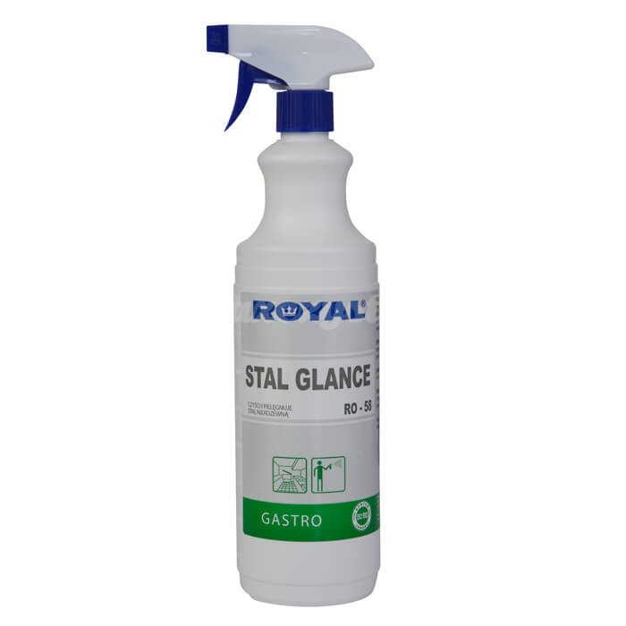 Royal RO-58 STAL GLANCE 1L Wysokowydajny preparat do czyszczenia i pielęgnacji powierzchni ze stali nierdzewnej