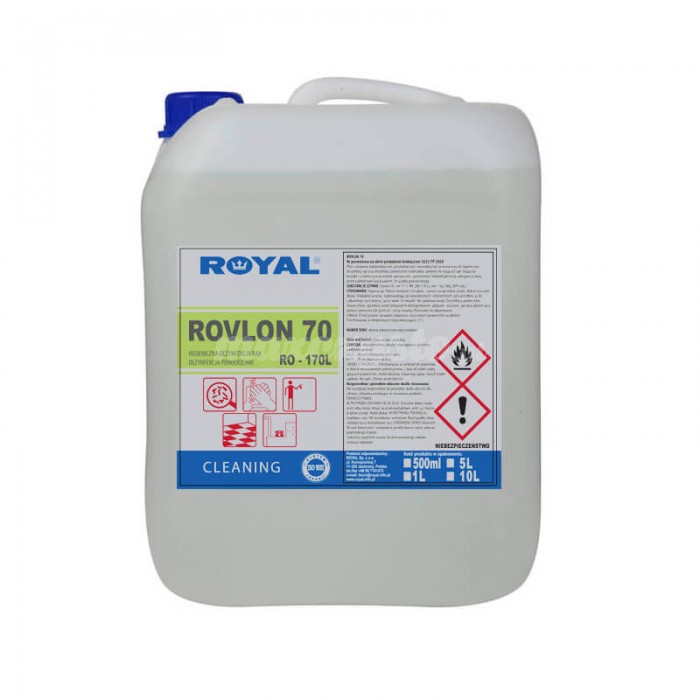 Royal Rovlon 70 5L Płyn do higienicznej dezynfekcji rąk i powierzchni
