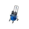 CleanPro Wózek jednowiaderkowy chromowany z prasą 1x23L