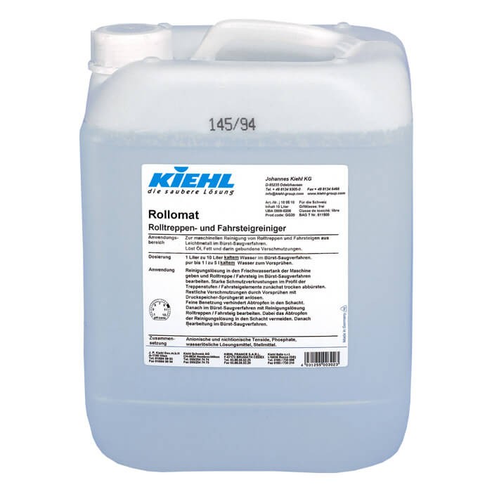 Kiehl Rollomat 10L Płyn do mycia schodów i chodników ruchomych.
