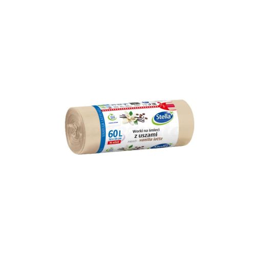 Stella Vanilla Latte 60 L – zapachowe worki na śmieci z uszami, 16 sztuk