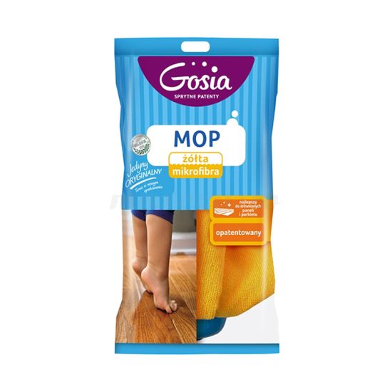 Mop Żółty mikrofibra Gosia (sukienka) najlepszy do drewna paneli i parkietu
